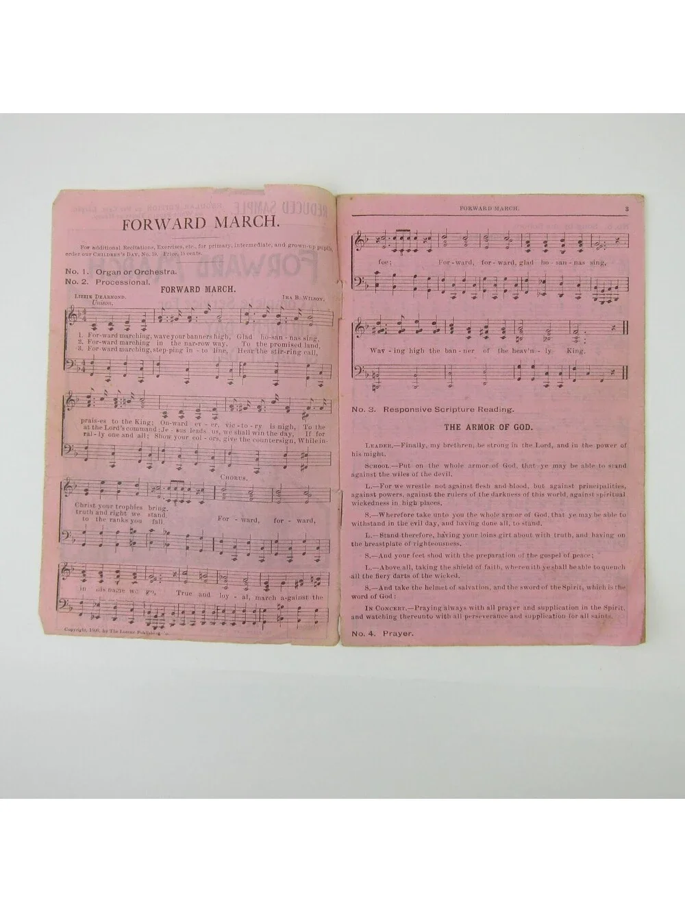 Sheet Music Rally Day Sampler Lorenz Publishing Co Dayton Ohio Antique 1909 RARE